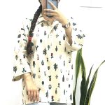 مانتو مدل کاکتوس یقه‌دار